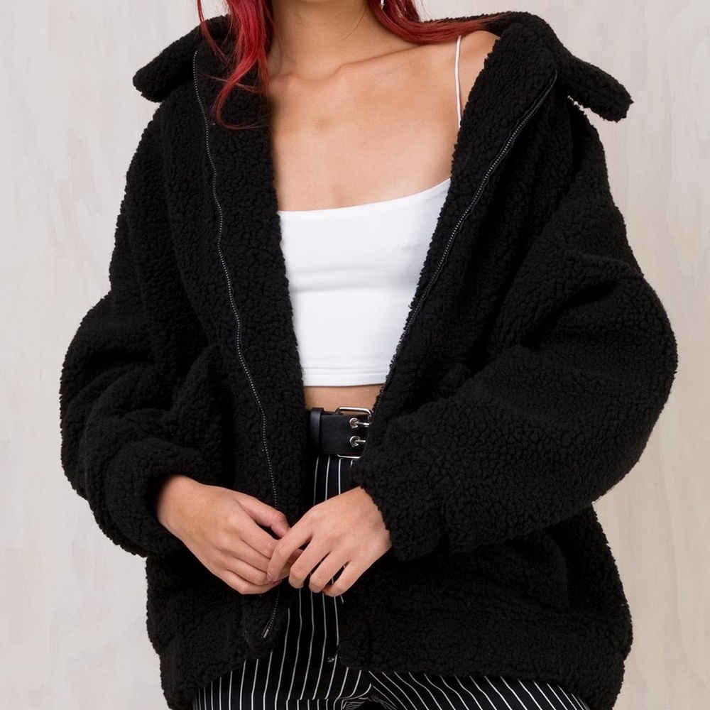 I.AM.GIA Black Pixie Teddy Coat